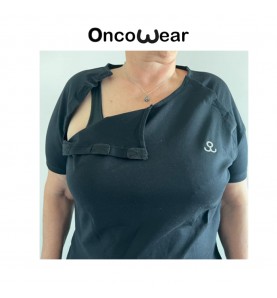 Kemoterapi T-Shirt Erişkin Kadın (P-Shirt) OncoWear Port Giyimi, Onkolojik Giyim